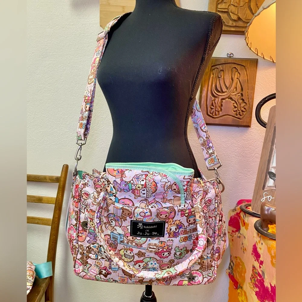 RARE Tokidoki Ju-Ju-Be Donutella Sweet Shop Be Classy Diaper Bag W/ Mat Kawaii